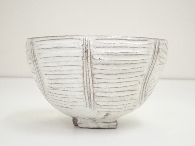 俵茶碗」長山窯 抹茶碗 茶道具 共箱 (7) 道具 ] - 道具 長山窯造 俵